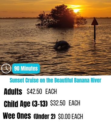 Sunset Cruises on the beautiful Banana River